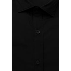 Bagutta Black Cotton Men Shirt -   -  Bagutta.