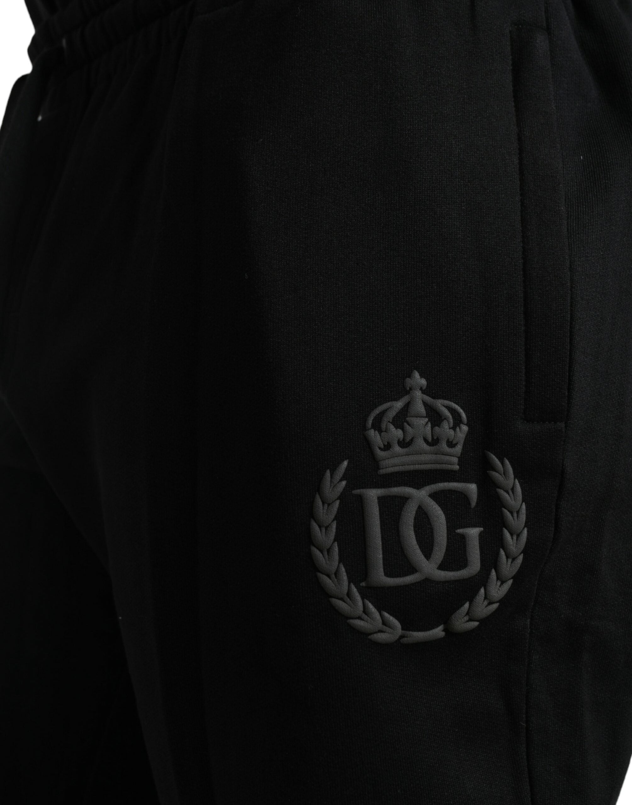 Dolce & Gabbana Black Cotton Logo Jogger Men Sweatpants Pants -   -  Dolce & Gabbana.
