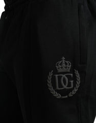Dolce & Gabbana Black Cotton Logo Jogger Men Sweatpants Pants -   -  Dolce & Gabbana.