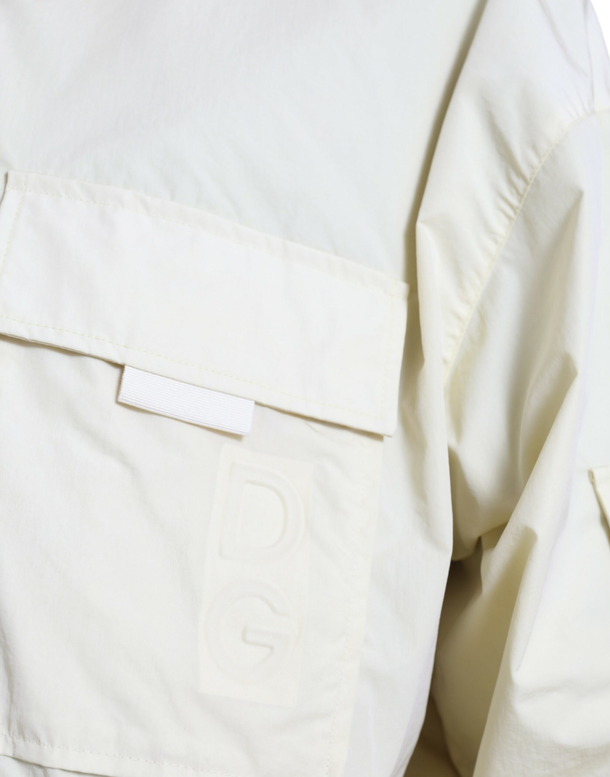 Dolce & Gabbana Yellow Nylon Collared Full Zip Parka Jacket -   -  Dolce & Gabbana.