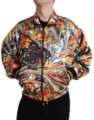 Dolce & Gabbana Multicolor Abstract Polyester Bomber Jacket -   -  Dolce & Gabbana.