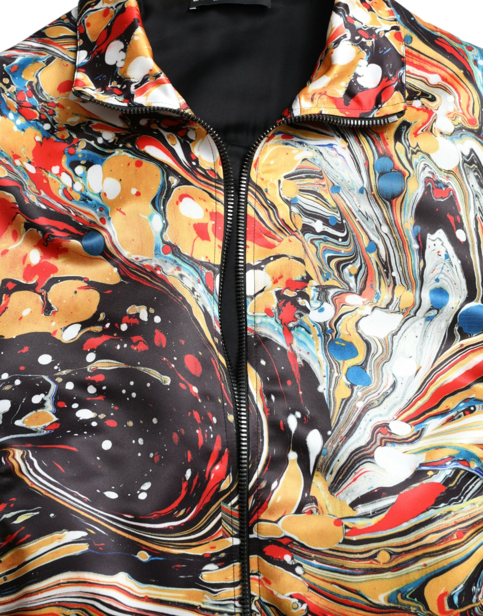 Dolce & Gabbana Multicolor Abstract Polyester Bomber Jacket -   -  Dolce & Gabbana.