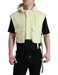 Dolce & Gabbana Yellow Nylon Hooded Sportswear Vest Jacket -   -  Dolce & Gabbana.
