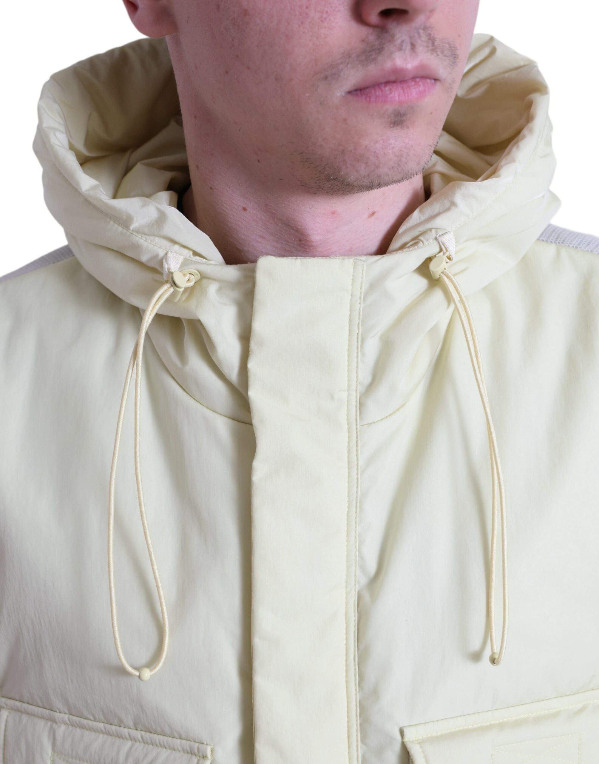 Dolce & Gabbana Yellow Nylon Hooded Sportswear Vest Jacket -   -  Dolce & Gabbana.