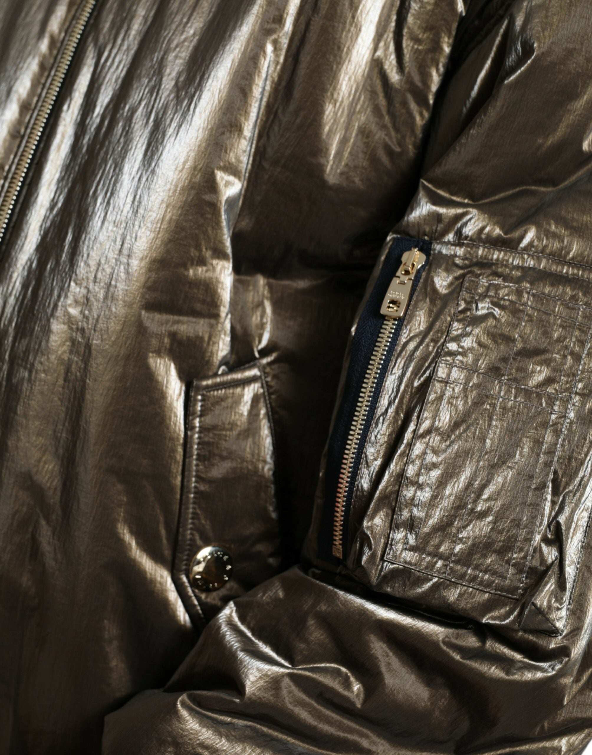 Dolce & Gabbana Bronze Nylon Full Zip Men Bomber Jacket -   -  Dolce & Gabbana.