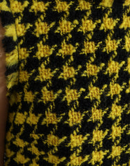 Dolce & Gabbana Yellow Houndstooth Sleeveless Aline Mini Dress -   -  Dolce & Gabbana.