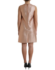 Dolce & Gabbana Pink Jacquard Sleeveless Shift Mini Dress -   -  Dolce & Gabbana.