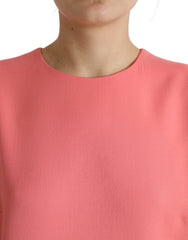 Dolce & Gabbana Pink Virgin Wool Sleeveless Mini Dress -   -  Dolce & Gabbana.