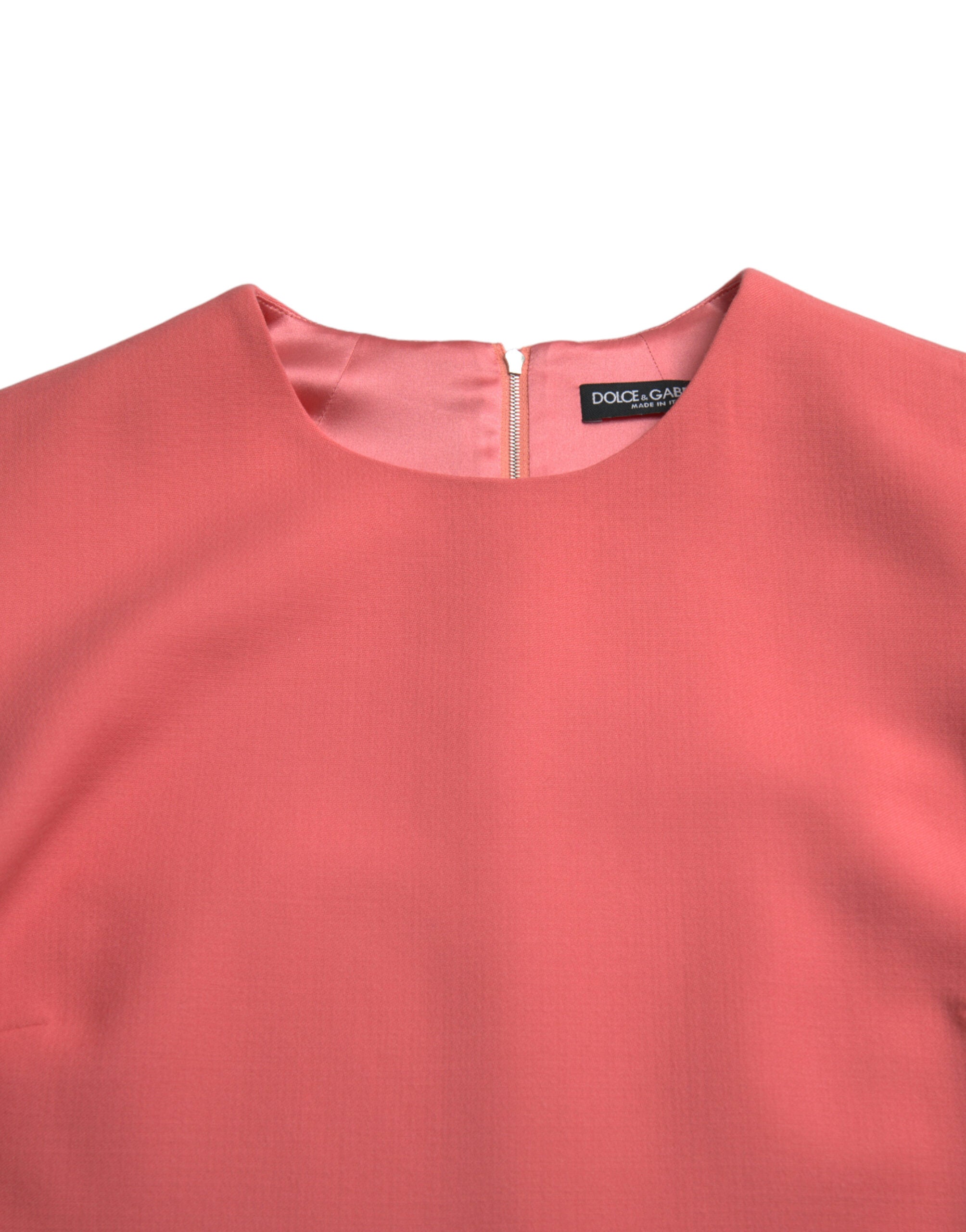 Dolce & Gabbana Pink Virgin Wool Sleeveless Mini Dress -   -  Dolce & Gabbana.
