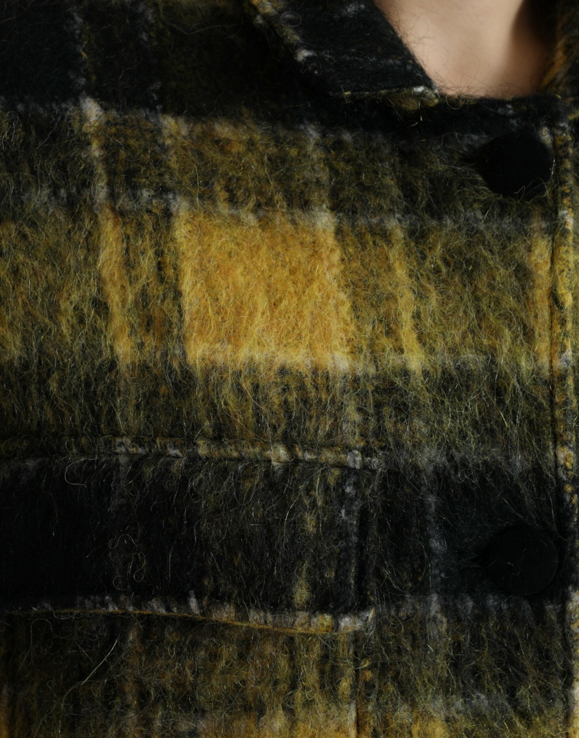 Dolce & Gabbana Yellow Plaid Long Sleeve Casual Coat Jacket -   -  Dolce & Gabbana.