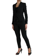 Dolce & Gabbana Black Wool Single Breasted Blazer Coat Jacket -   -  Dolce & Gabbana.