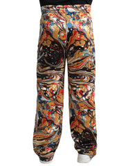 Dolce & Gabbana Multicolor Marble Print Satin Pants -   -  Dolce & Gabbana.