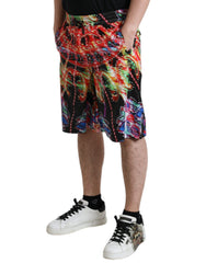 Dolce & Gabbana Multicolor Luminarie Print Men Bermuda Shorts -   -  Dolce & Gabbana.