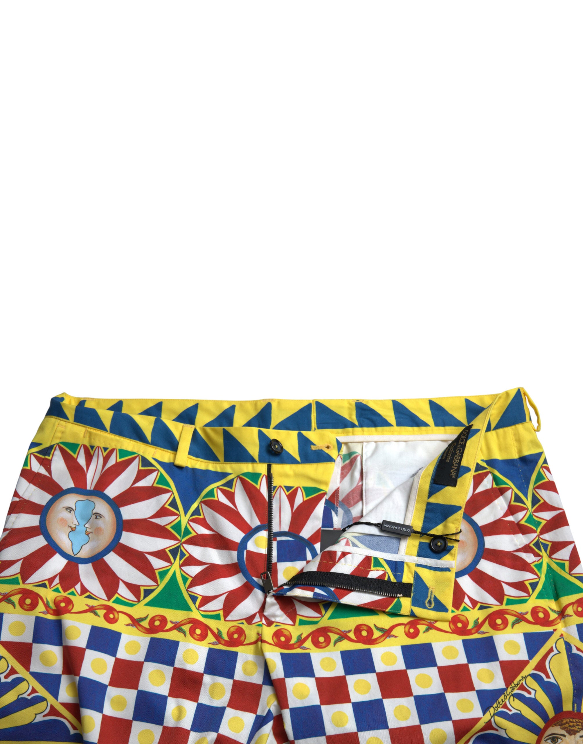 Dolce & Gabbana Multicolor Carretto Print Men Bermuda Shorts -   -  Dolce & Gabbana.
