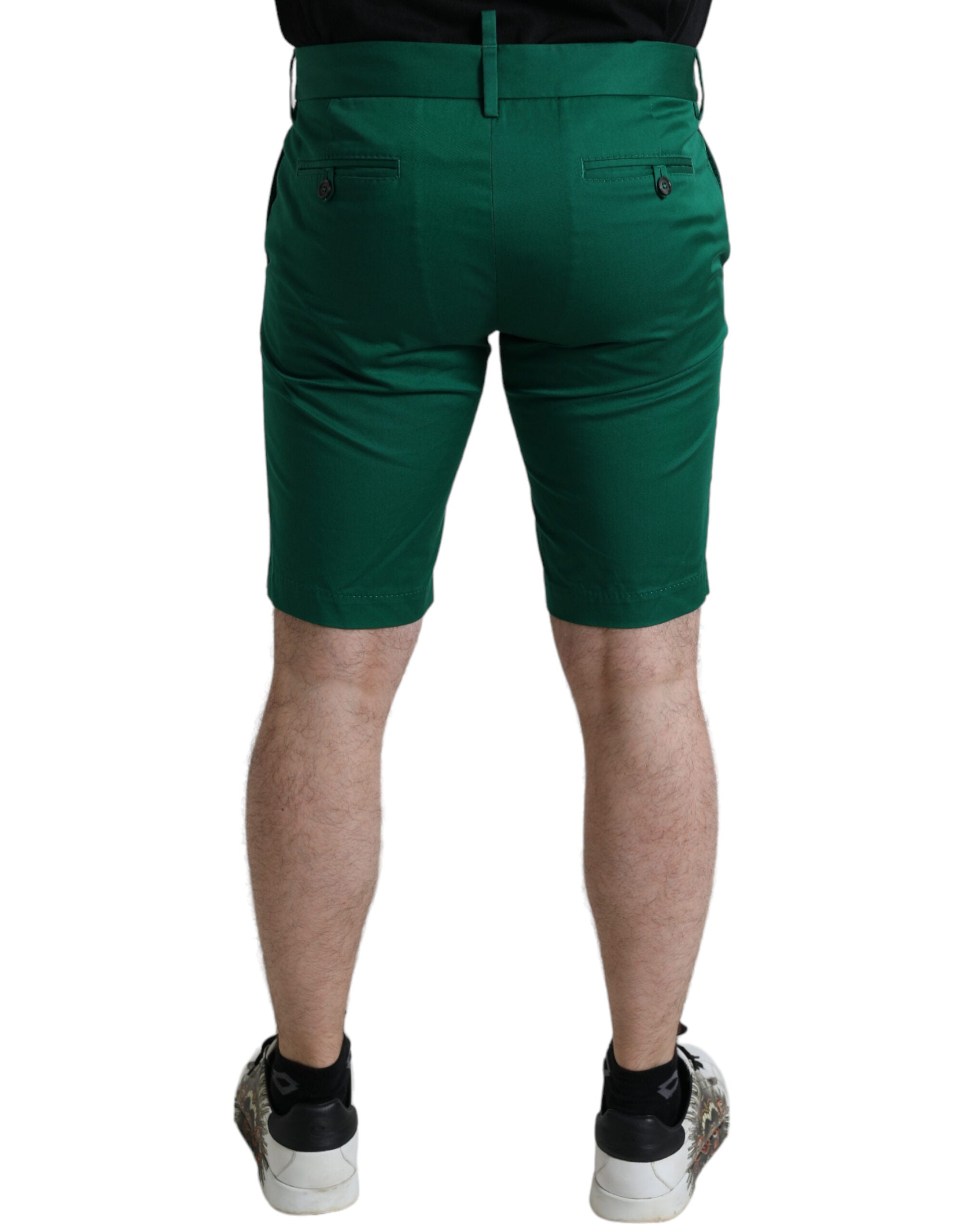 Dolce & Gabbana Deep Green Cotton Stretch Men Bermuda Shorts -   -  Dolce & Gabbana.