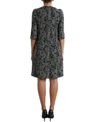 Dolce & Gabbana Black Chevron Polyester Shift Mini Dress -   -  Dolce & Gabbana.