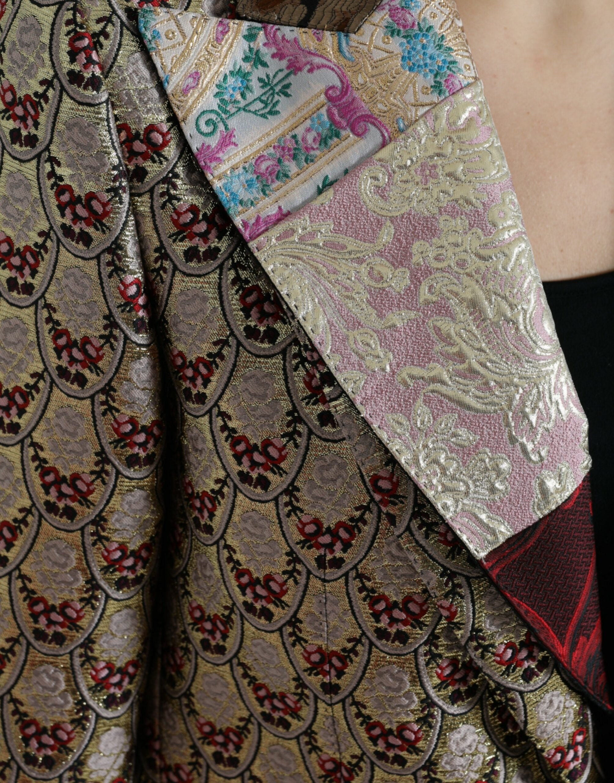 Dolce & Gabbana Multicolor Floral Patchwork Jacquard Jacket -   -  Dolce & Gabbana.