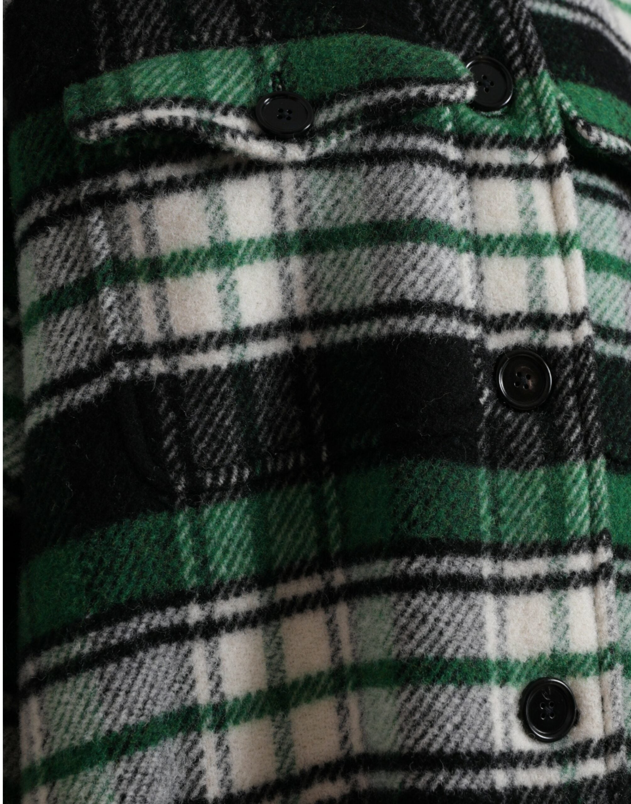 Dolce & Gabbana Green Plaid Long Sleeve Casual Coat Jacket -   -  Dolce & Gabbana.