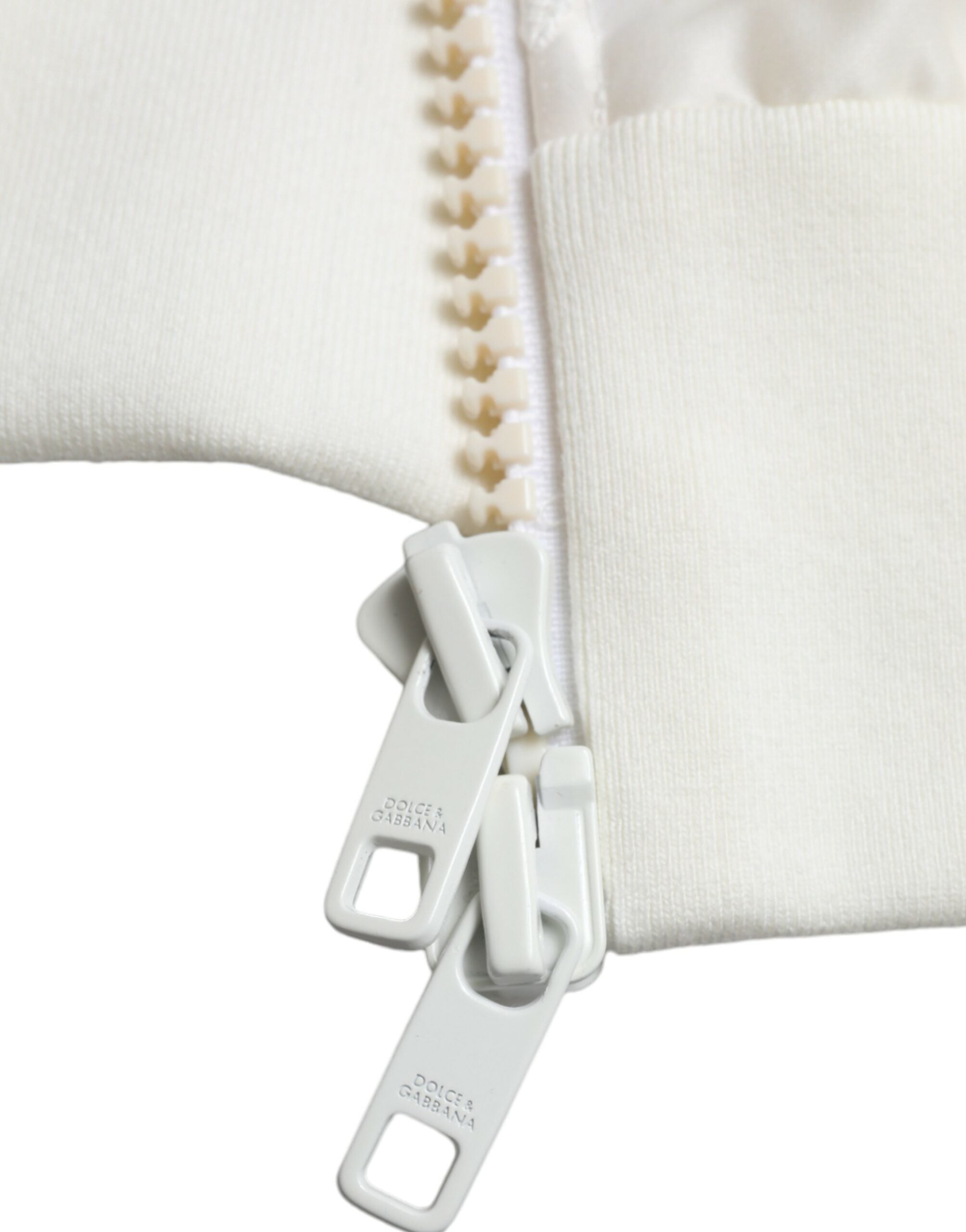Dolce & Gabbana White Floral Lace Silk Full Zip Bomber Jacket -   -  Dolce & Gabbana.