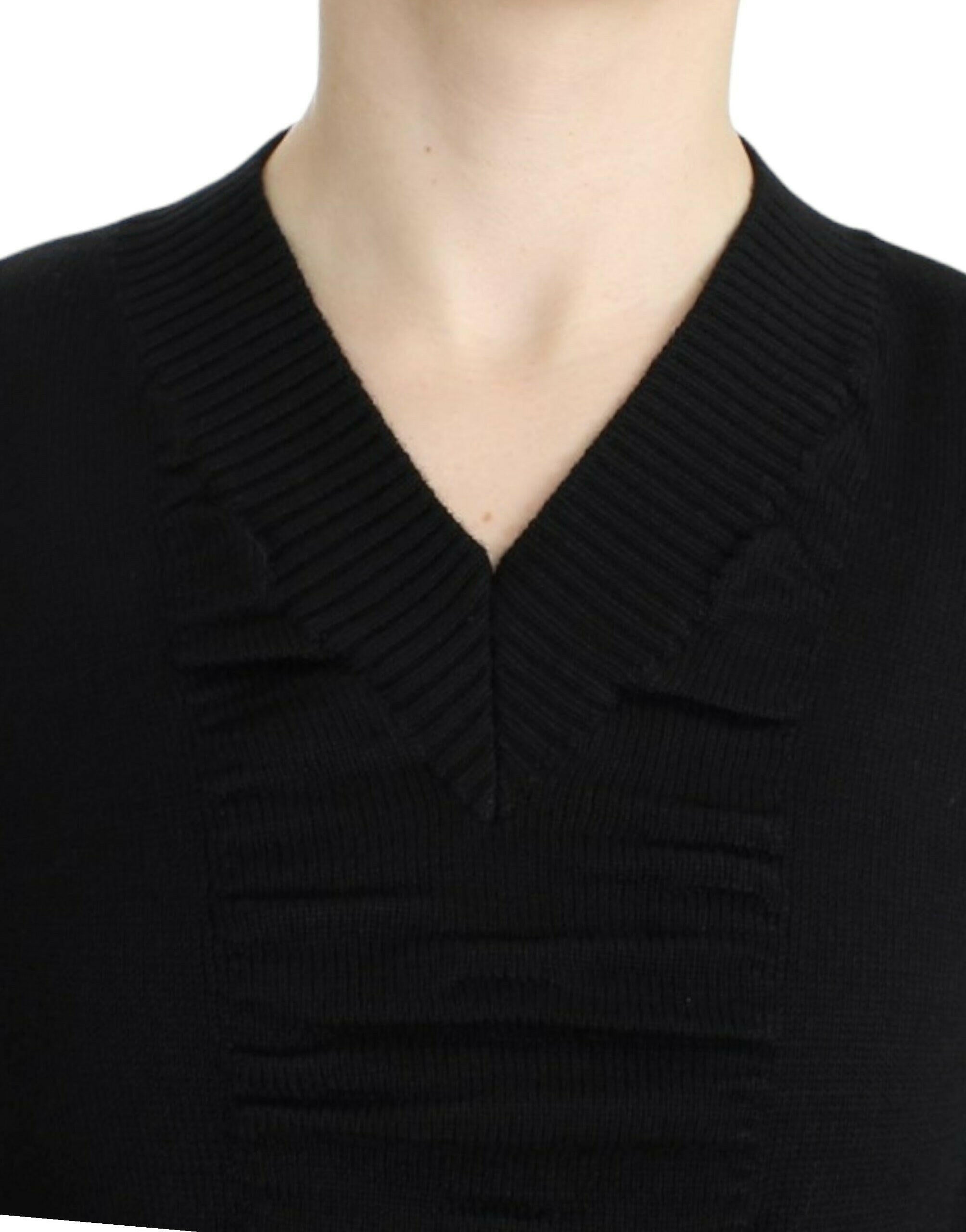 Costume National Black V-neck wool sweater -   -  Costume National.