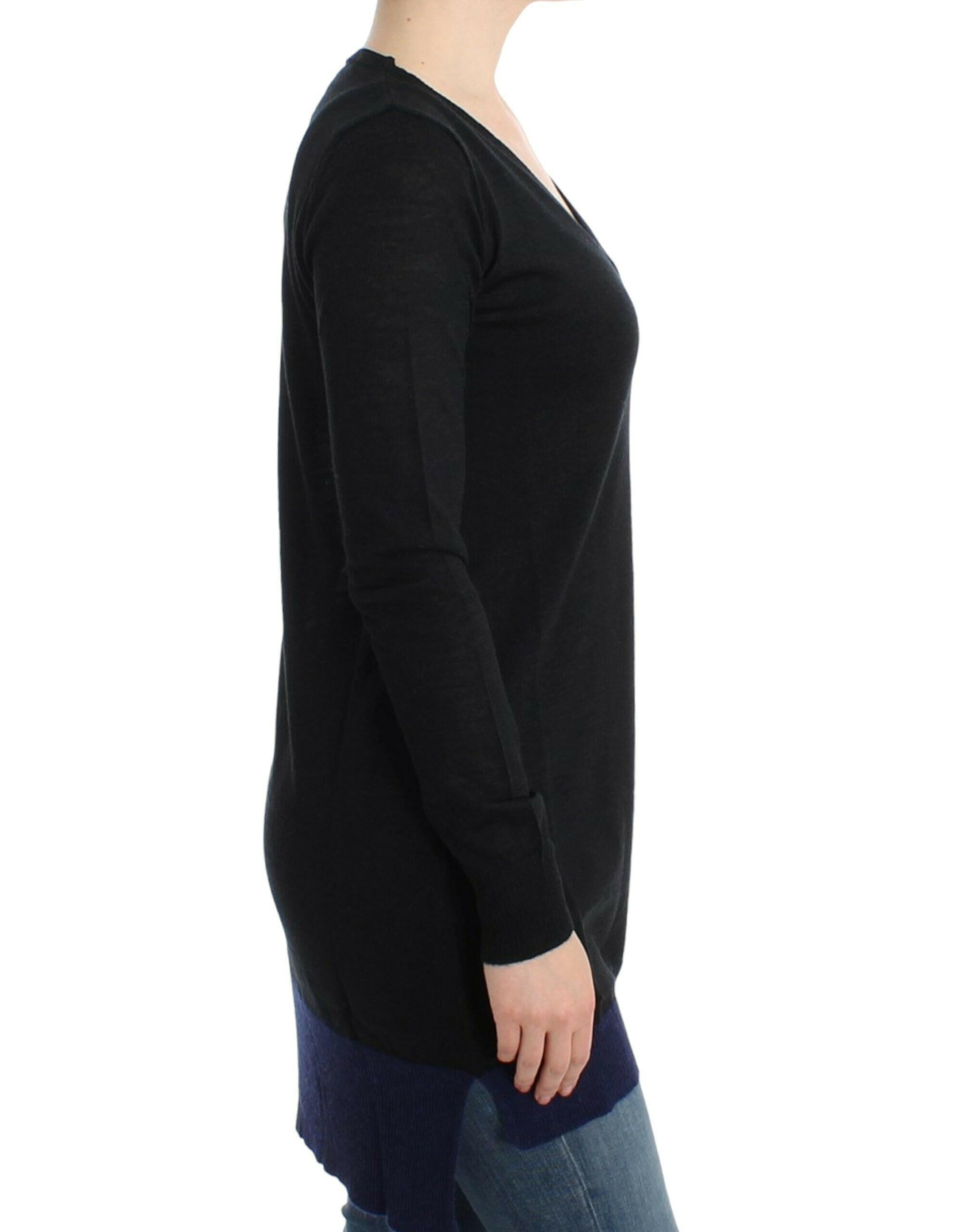 Costume National Black V-neck lightweight sweater -   -  Costume National.