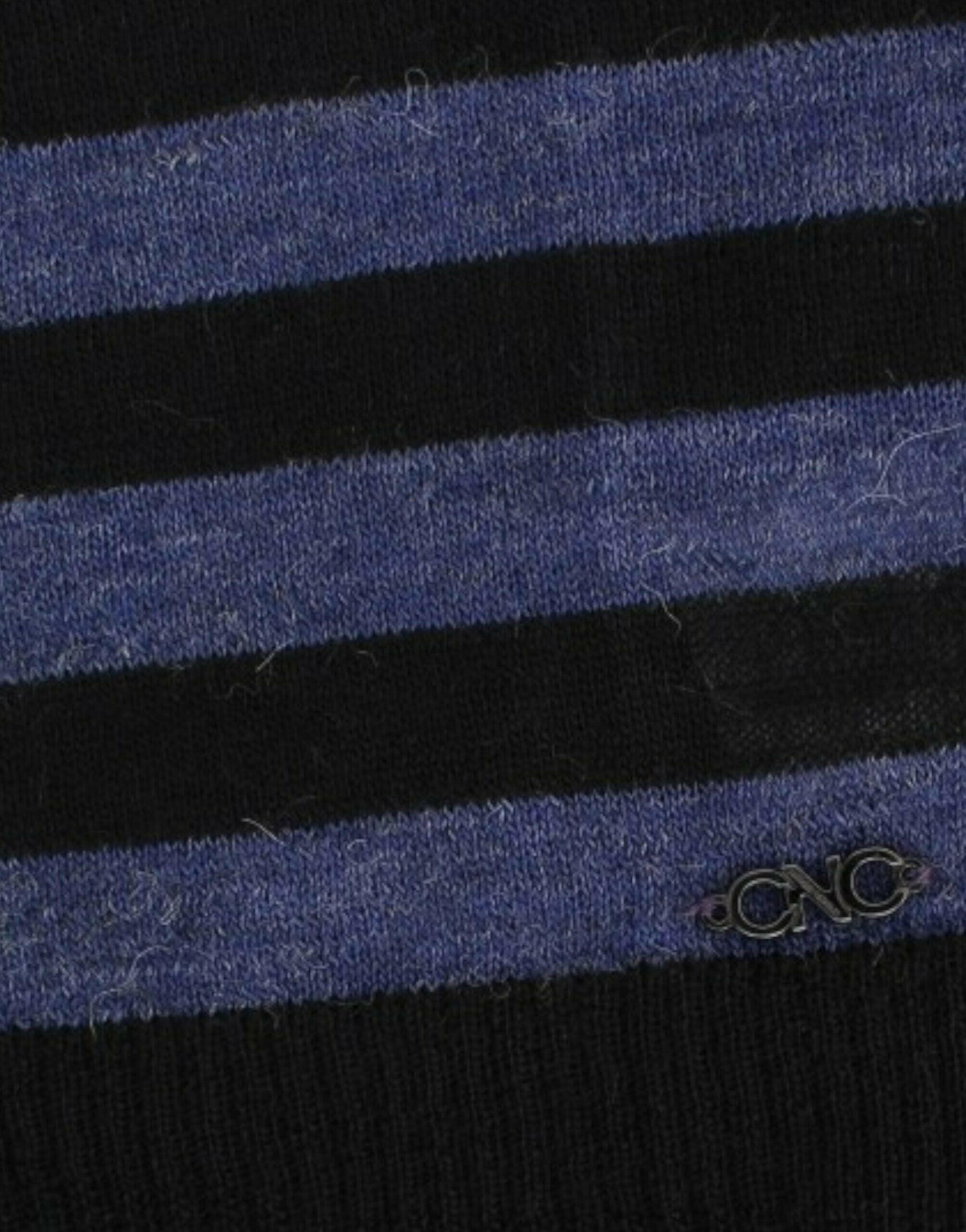 Costume National Black striped V-neck sweater -   -  Costume National.