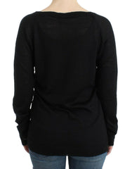 Costume National Black striped V-neck sweater -   -  Costume National.