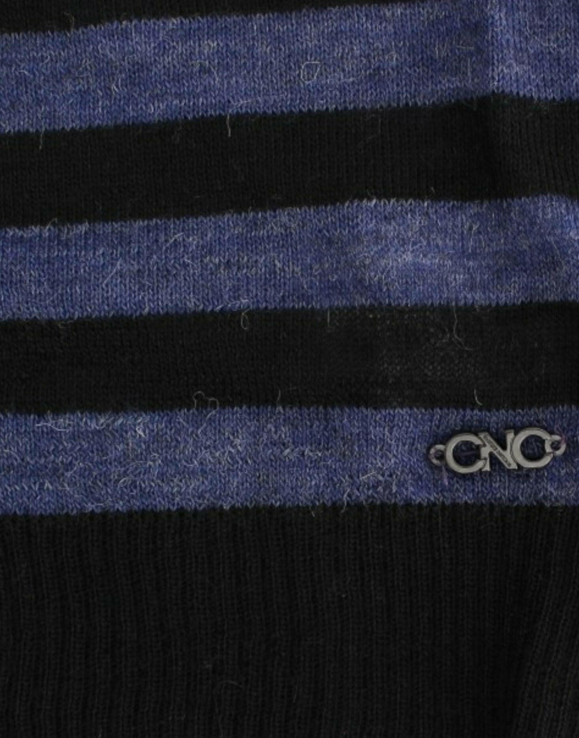 Costume National Black striped V-neck sweater -   -  Costume National.