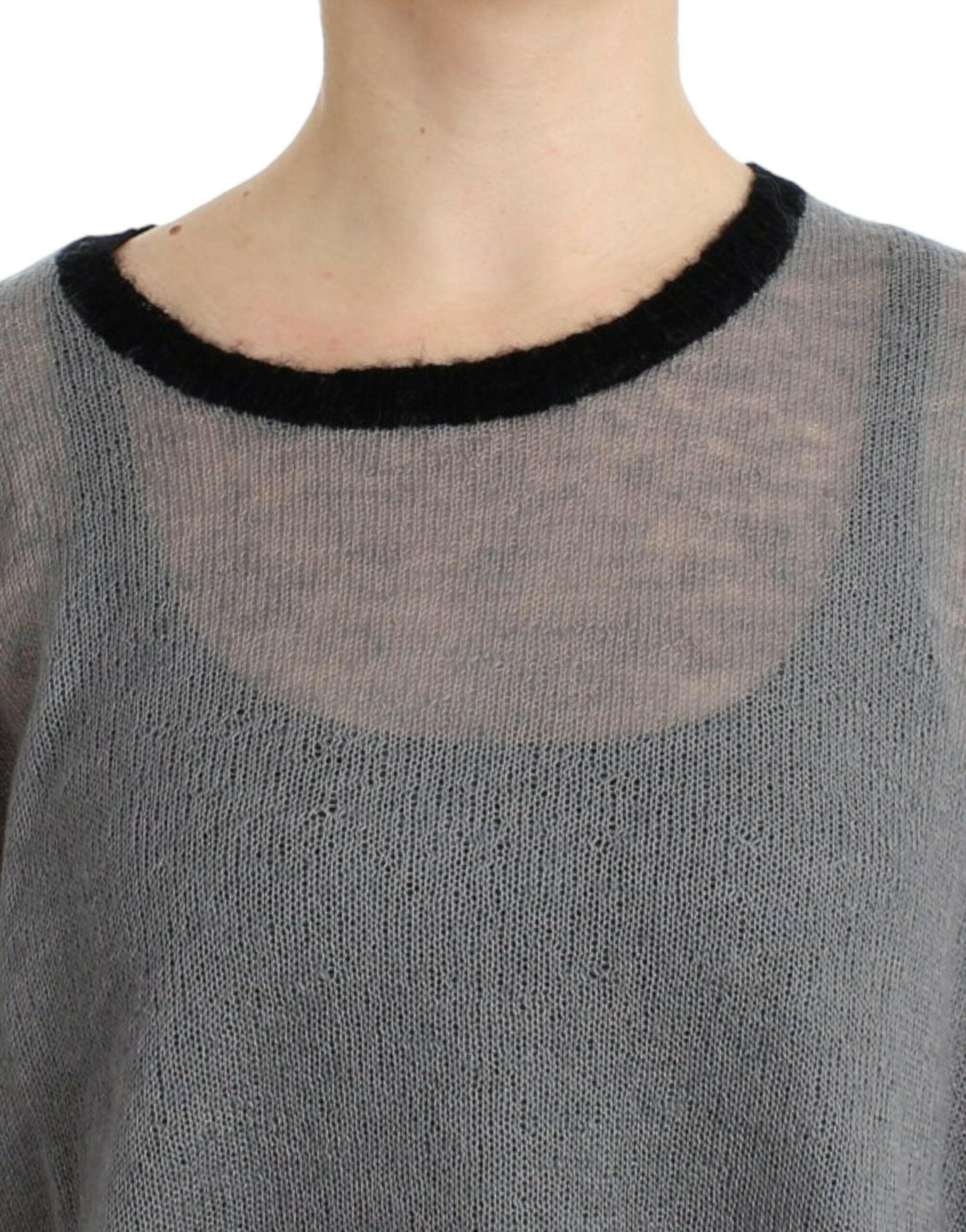 Costume National Gray embellished asymmetric sweater -   -  Costume National.