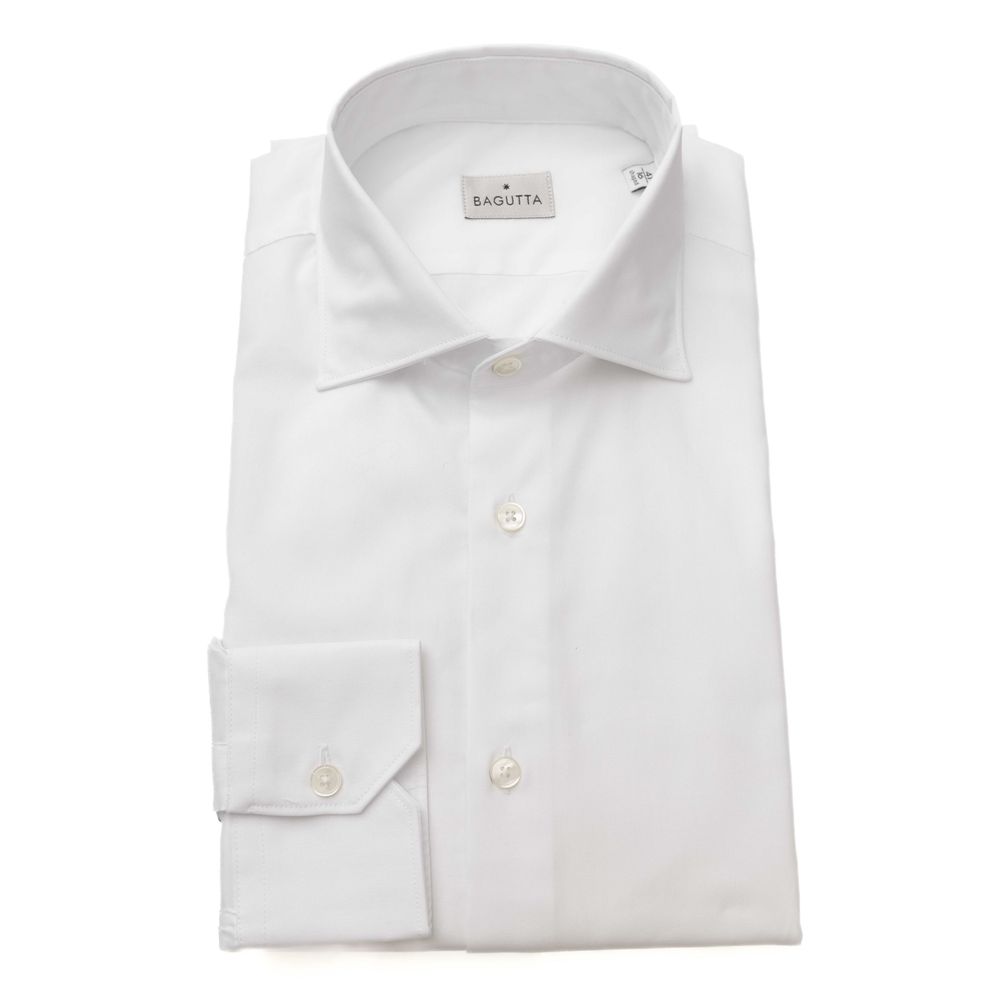 Bagutta White Cotton Men Shirt -   -  Bagutta.