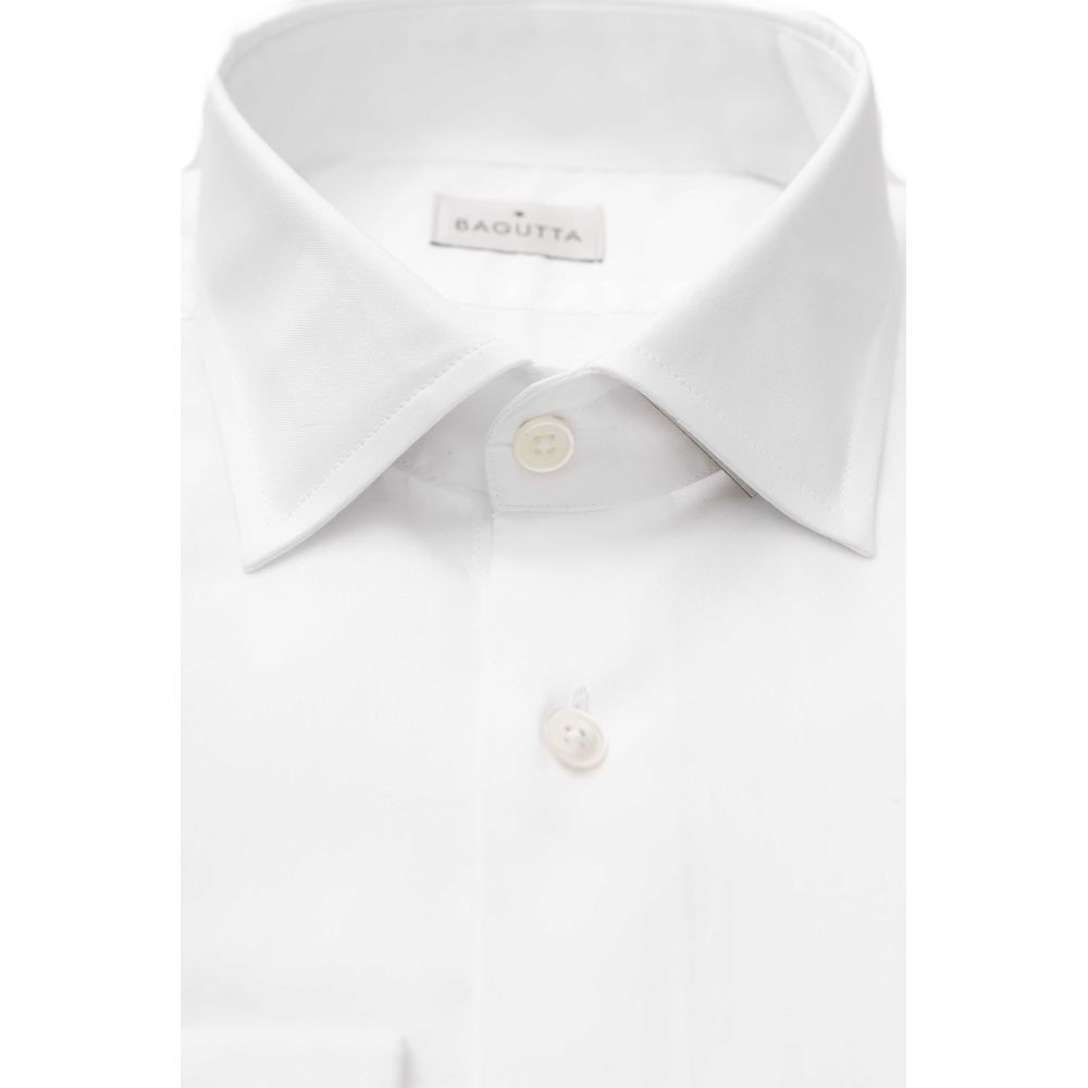 Bagutta White Cotton Men Shirt -   -  Bagutta.