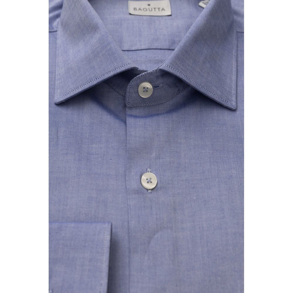 Bagutta Light Blue Cotton Men Shirt -   -  Bagutta.