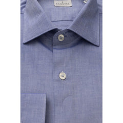 Bagutta Light Blue Cotton Men Shirt -   -  Bagutta.