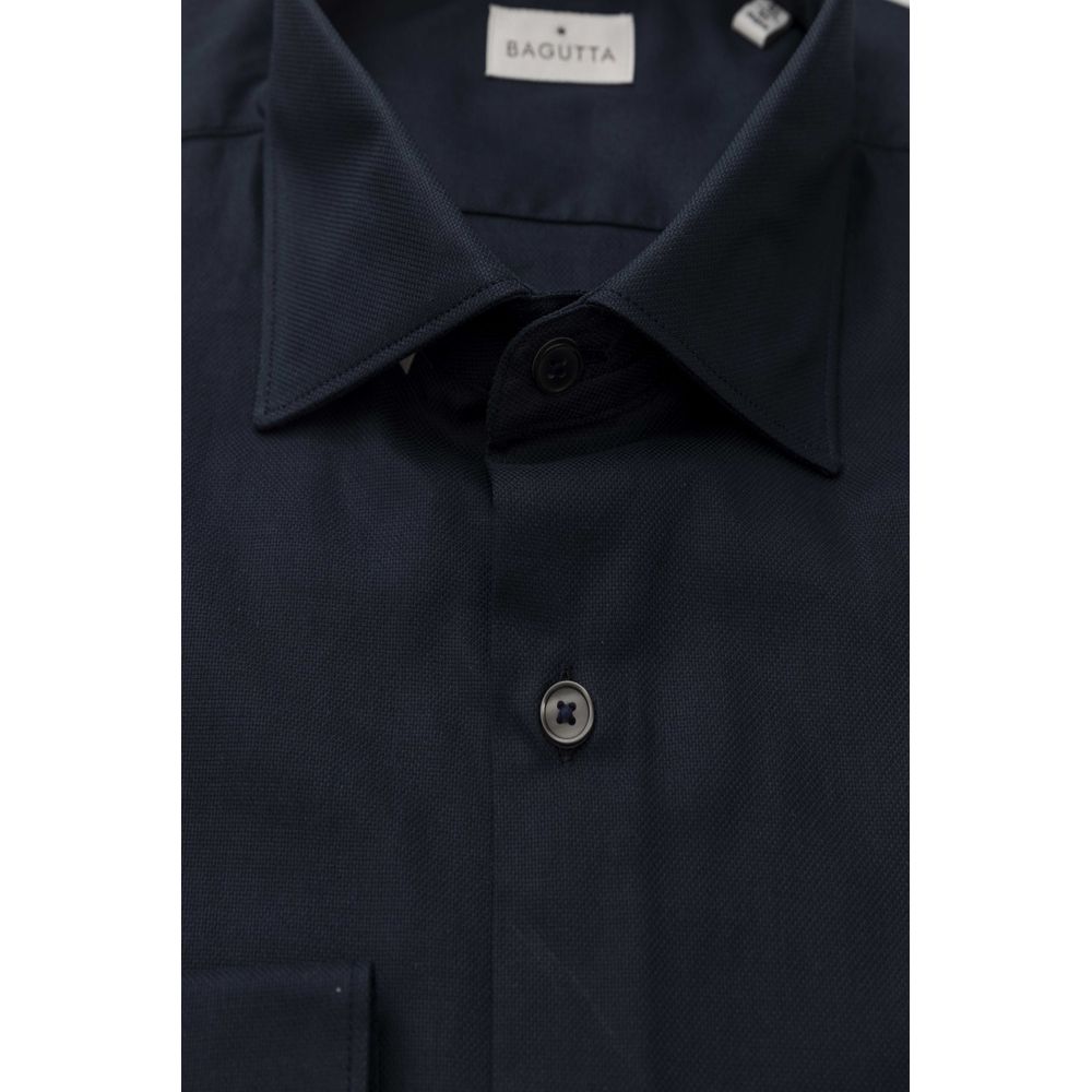 Bagutta Blue Cotton Men Shirt -   -  Bagutta.