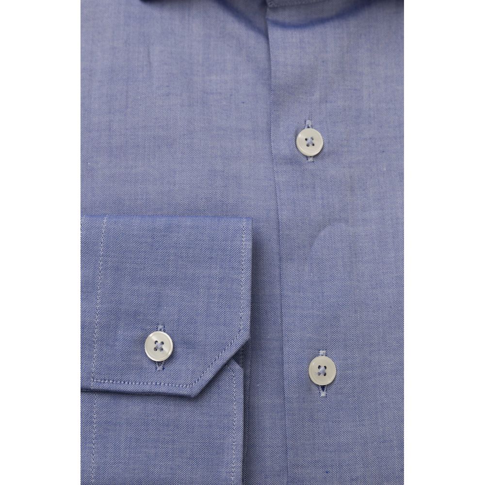 Bagutta Light Blue Cotton Men Shirt -   -  Bagutta.