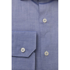 Bagutta Light Blue Cotton Men Shirt -   -  Bagutta.