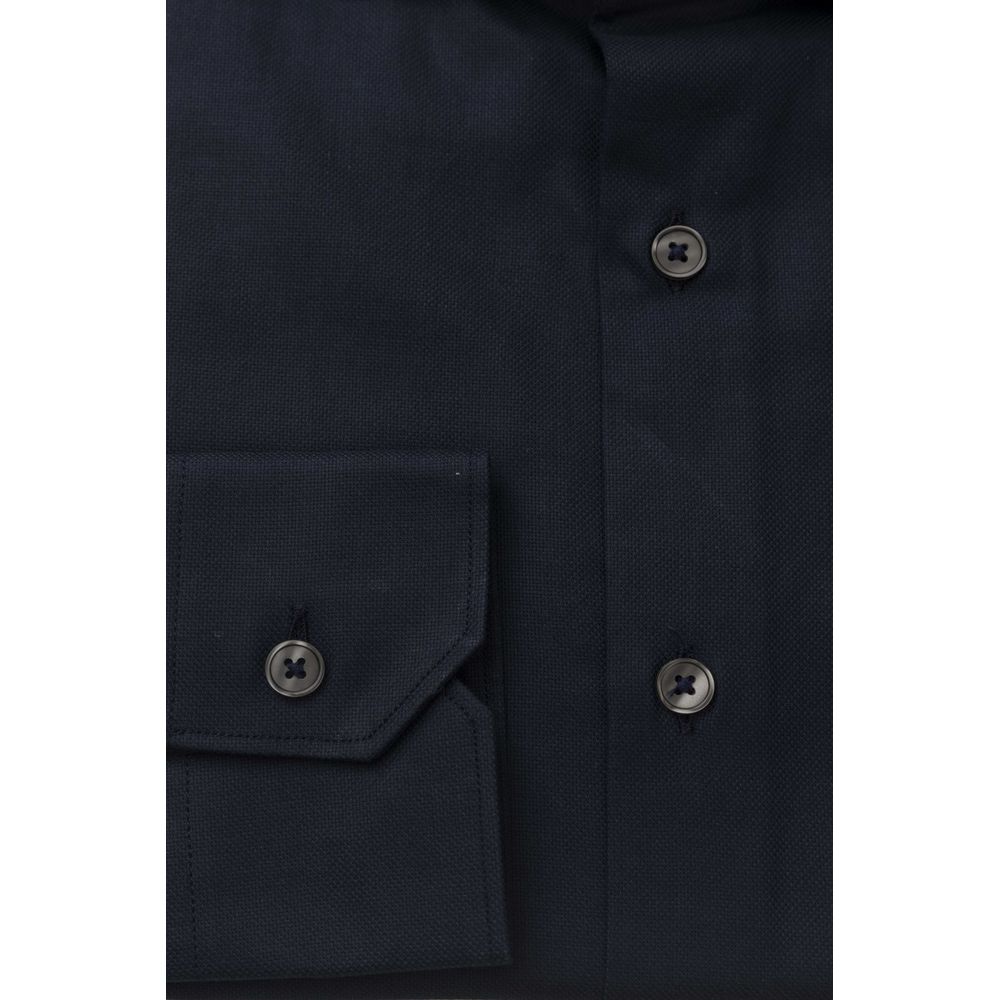Bagutta Blue Cotton Men Shirt -   -  Bagutta.