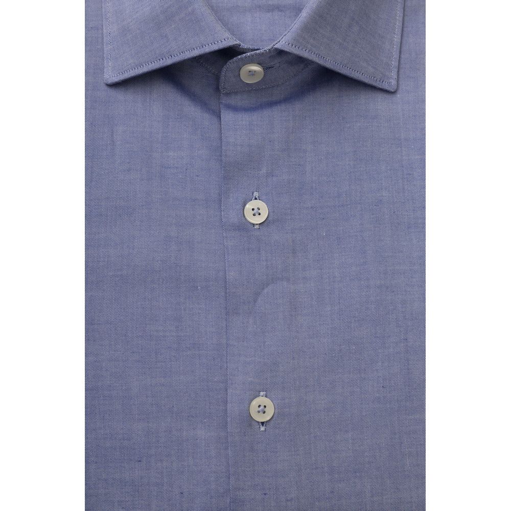 Bagutta Light Blue Cotton Men Shirt -   -  Bagutta.