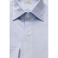 Bagutta Light Blue Cotton Men Shirt -   -  Bagutta.