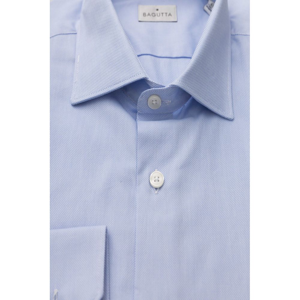 Bagutta Light Blue Cotton Men Shirt -   -  Bagutta.