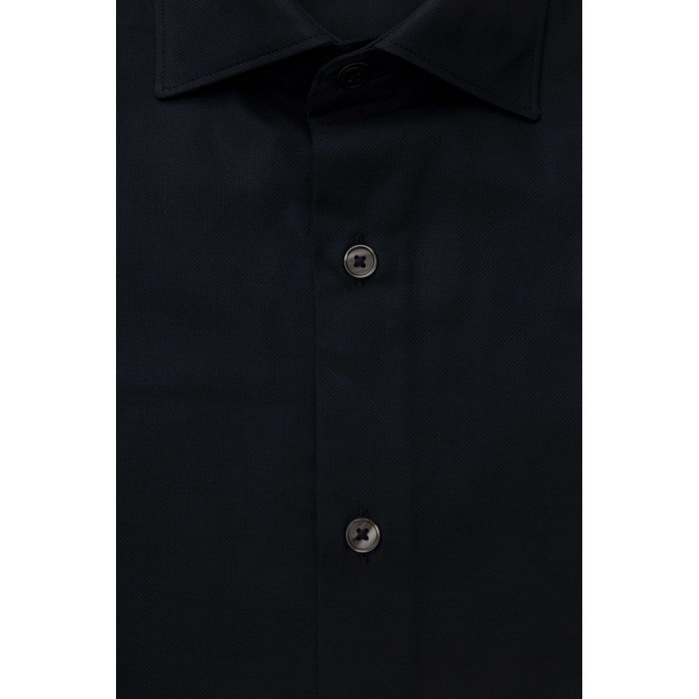 Bagutta Blue Cotton Men Shirt -   -  Bagutta.