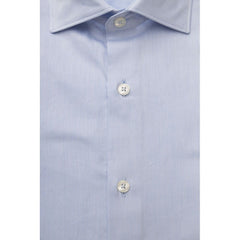Bagutta Light Blue Cotton Men Shirt -   -  Bagutta.