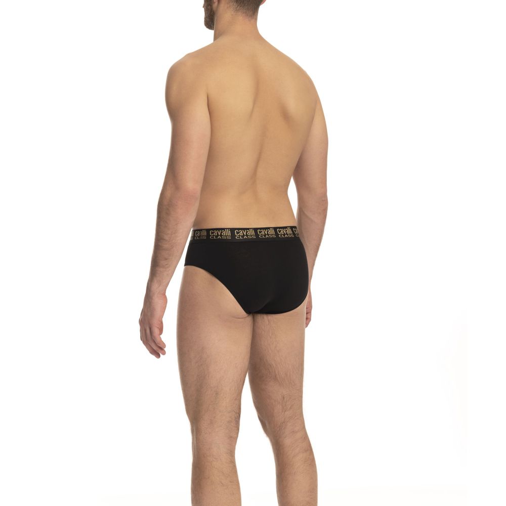 Cavalli Class Black Cotton Men Brief -   -  Cavalli Class.