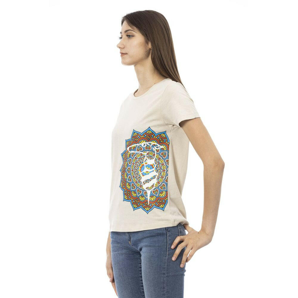 Trussardi Action Beige Cotton Women T-Shirt -   -  Trussardi Action.