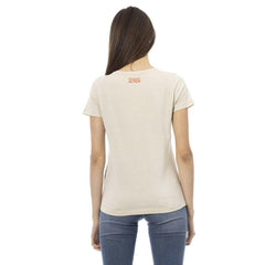 Trussardi Action Beige Cotton Women T-Shirt -   -  Trussardi Action.
