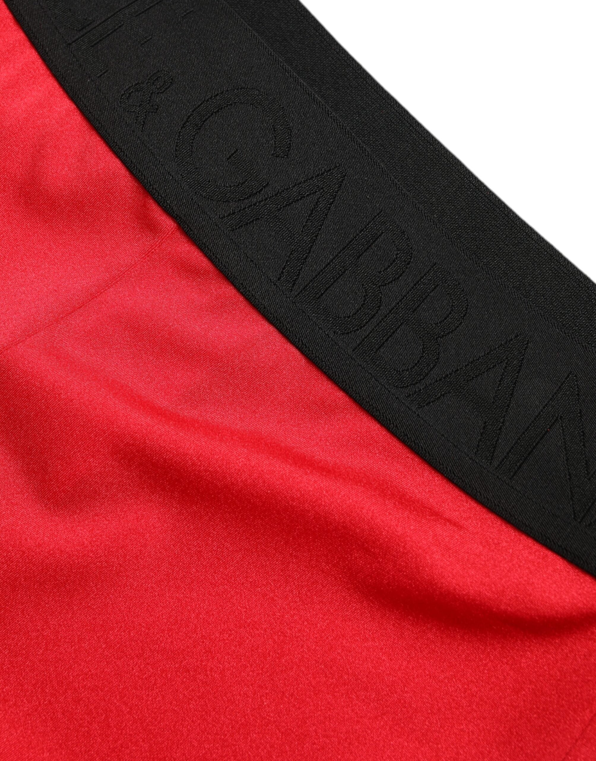 Dolce & Gabbana Red Nylon DG Logo Slim Leggings Pants -   -  Dolce & Gabbana.
