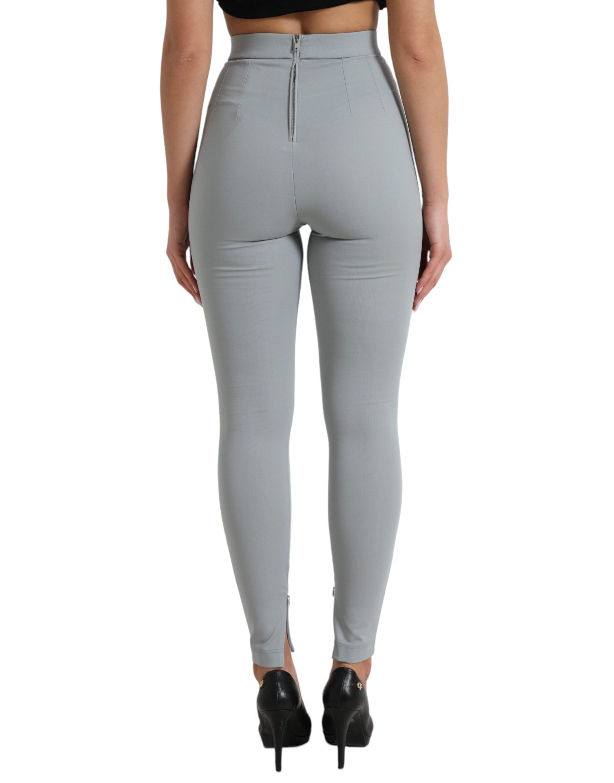Dolce & Gabbana Gray Nylon Slim Trouser Pants -   -  Dolce & Gabbana.