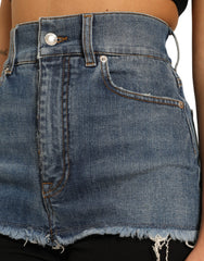 Dolce & Gabbana Black Blue Cotton High Waist PRETTY Denim Pants -   -  Dolce & Gabbana.
