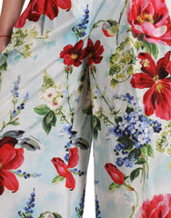 Dolce & Gabbana Multicolor Floral High Waist Wide Leg Pants -   -  Dolce & Gabbana.