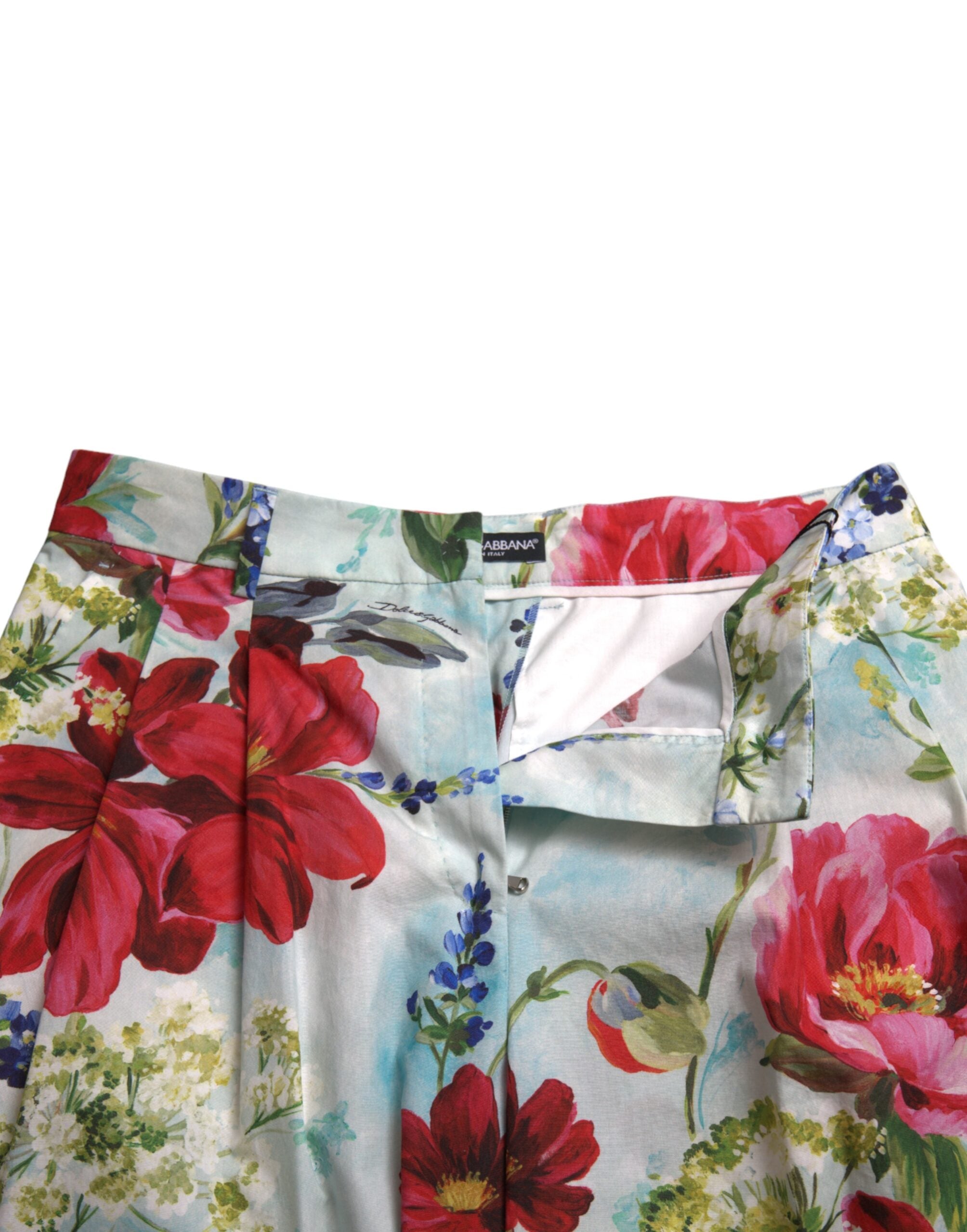 Dolce & Gabbana Multicolor Floral High Waist Wide Leg Pants -   -  Dolce & Gabbana.